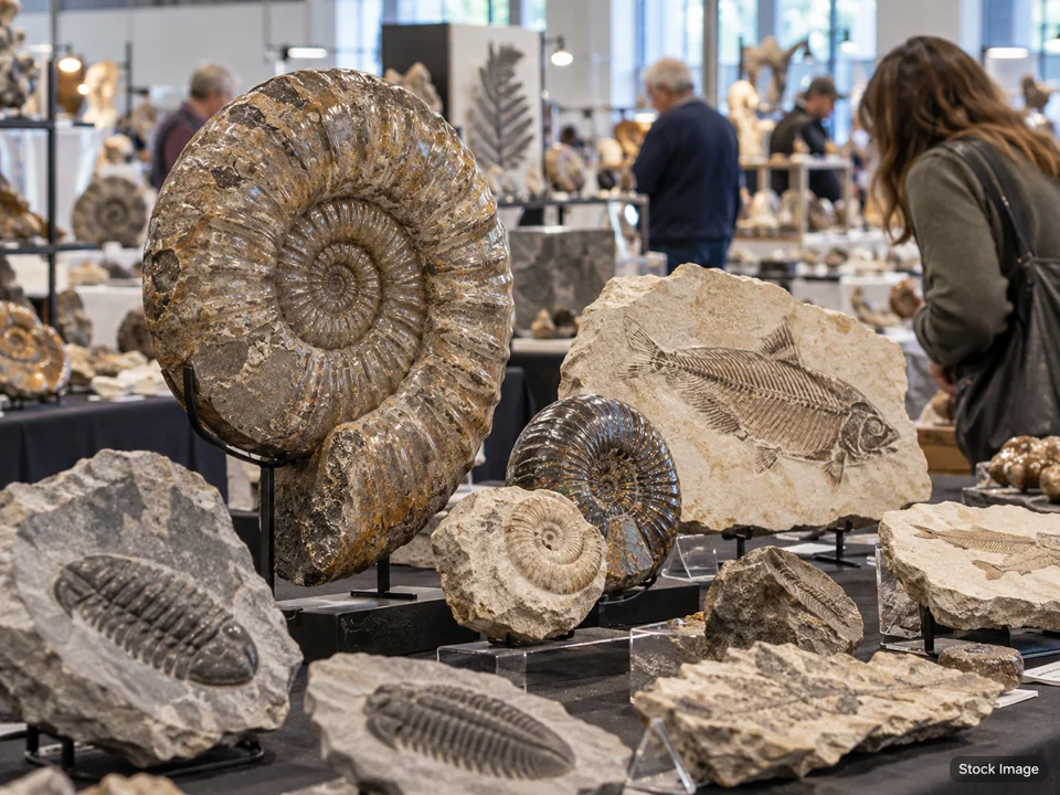 Leaf Lookers Gemboree: Gem, Mineral, Rock & Jewelry Shows in Franklin, North Carolina (fossils scene)